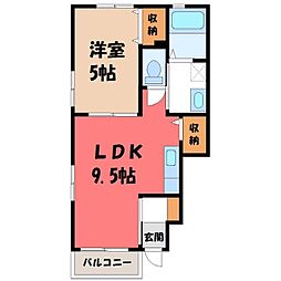 Tigre 1LDKの間取図画像