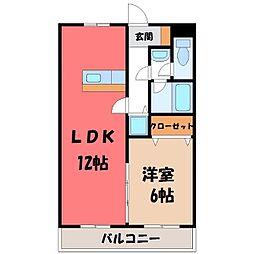 JR東北本線 雀宮駅 徒歩15分 1階/-