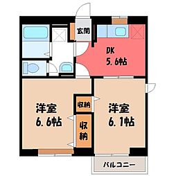 JR東北本線 岡本駅 徒歩18分 2階/-
