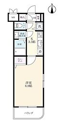 アステール 1Kの間取図画像