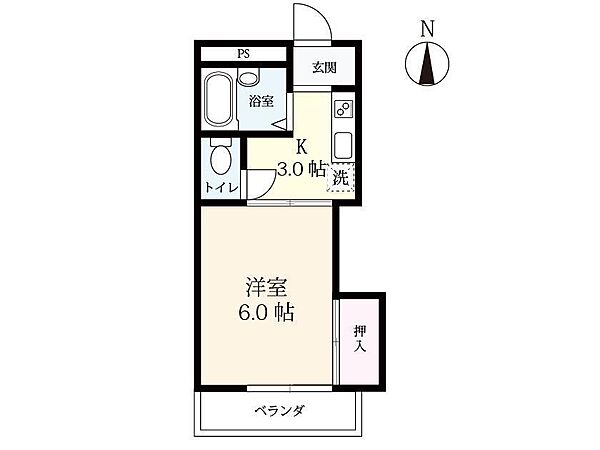 古川マンション 105｜佐賀県佐賀市本庄町大字本庄(賃貸マンション1K・1階・21.68㎡)の写真 その2