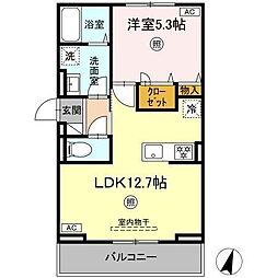 ロイヤルタウン佐賀八戸 1LDKの間取図画像