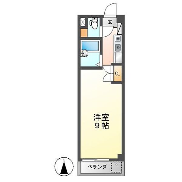 メゾンＲＯＯＴＳ ｜岐阜県関市豊岡町１丁目(賃貸マンション1R・3階・25.00㎡)の写真 その2