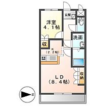 ロイヤル・ツインズ  ｜ 岐阜県岐阜市粟野東１丁目（賃貸マンション1LDK・1階・33.05㎡） その2