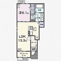 レベッカ  ｜ 岐阜県岐阜市粟野東３丁目（賃貸アパート1LDK・1階・50.01㎡） その2