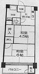 間取図画像 2K