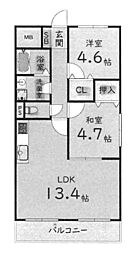間取図画像 2LDK