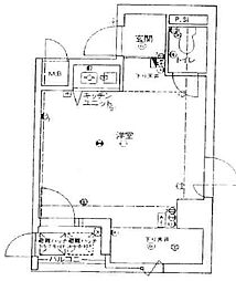 ハイマート上町 ワンルームの間取図画像