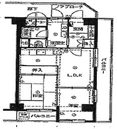 シャルマンコーポ今里 2LDKの間取図画像