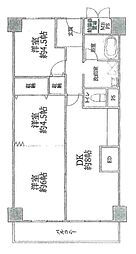 野田パークマンション 3DKの間取図画像