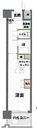 エスリード都島 1Kの間取図画像