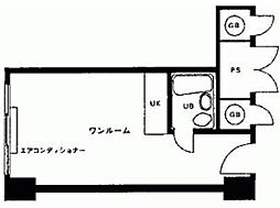 新大阪コーポビアネーズ ワンルームの間取図画像