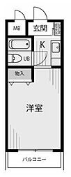 メゾン・ド・シプレ ワンルームの間取図画像
