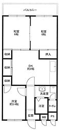 パークハイツ千島 2LDKの間取図画像