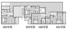ブライトゾーン大国 ワンルームの間取図画像