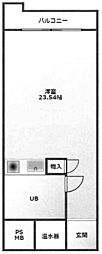 ネオハイツ新淀川 ワンルームの間取図画像