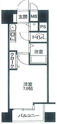 ランドマークシティ大阪城南第2 1Kの間取図画像