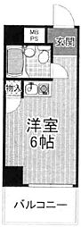 ヴェルドール夕凪 ワンルームの間取図画像