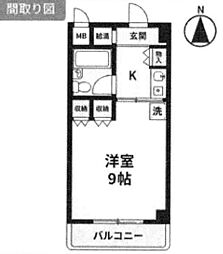 藤和シティコープ新大阪 1Kの間取図画像