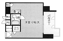 朝日プラザ新大阪 ワンルームの間取図画像