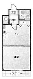 エトワールえびす 1DKの間取図画像
