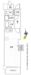 グラン・ピア真田山 ワンルームの間取図画像