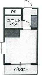 メゾン・ド・シュルヴィー ワンルームの間取図画像
