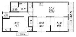 ハイツ新森小路 3LDKの間取図画像