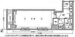 エクセランス梅田西 1Kの間取図画像