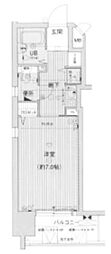 プレサンス心斎橋イースト 1Kの間取図画像
