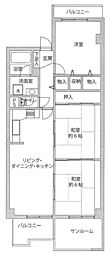 南港ガーデンハイツ23棟 3LDKの間取図画像