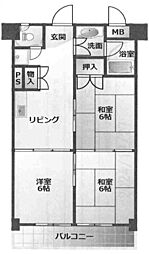 間取図画像 3DK