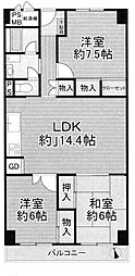 シャルム湯里 3LDKの間取図画像