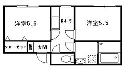 リエス松森 2Kの間取図画像
