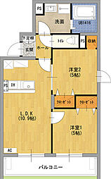 NKIM 2LDKの間取図画像
