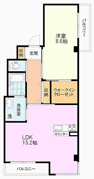 ヴィラ・カンターレ 303｜東京都三鷹市牟礼6丁目(賃貸マンション1LDK・3階・56.48㎡)の写真 その4