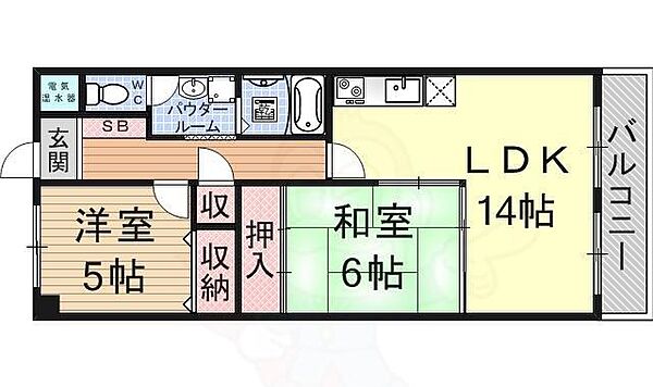 富士ロイヤルアベニュー ｜滋賀県栗東市霊仙寺６丁目(賃貸マンション2LDK・3階・60.40㎡)の写真 その2