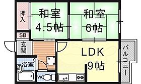 コーポTOSHI  ｜ 滋賀県大津市一里山５丁目（賃貸アパート2LDK・2階・46.37㎡） その2