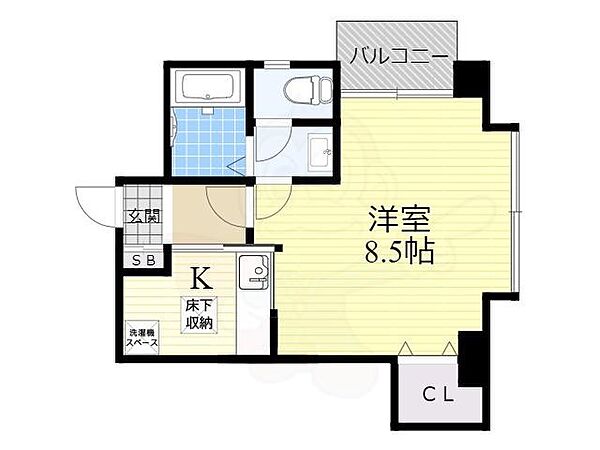 メゾンシャルマンエレガンテ ｜滋賀県大津市中央３丁目(賃貸マンション1K・3階・25.40㎡)の写真 その2