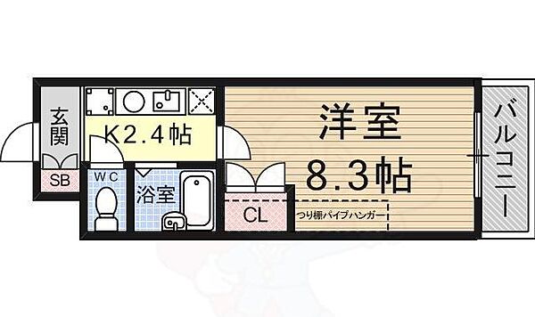 ワイズレジデンス南草津 1217｜滋賀県草津市橋岡町(賃貸マンション1K・2階・22.40㎡)の写真 その2