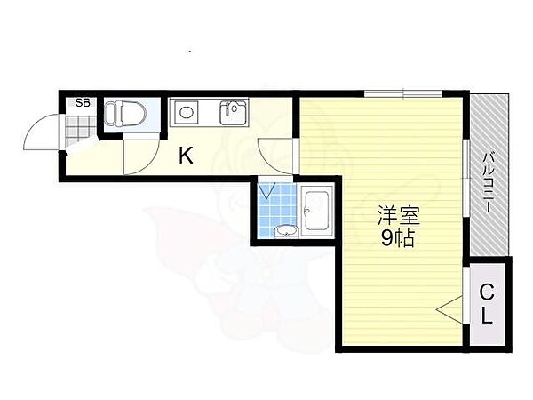 Ampleur 406｜滋賀県大津市中央４丁目(賃貸マンション1K・4階・24.70㎡)の写真 その2