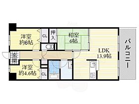 コスモ野洲2番館  ｜ 滋賀県野洲市小篠原（賃貸マンション3LDK・4階・68.44㎡） その2