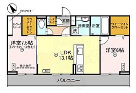 滋賀県栗東市大橋５丁目（賃貸アパート2LDK・3階・62.53㎡） その2