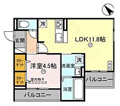 滋賀県栗東市北中小路（賃貸アパート1LDK・3階・41.44㎡） その2