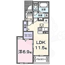 ベルプロムナード湖南 2  ｜ 滋賀県湖南市下田（賃貸アパート1LDK・1階・44.20㎡） その2