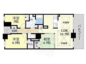 ザ草津タワー  ｜ 滋賀県草津市渋川１丁目（賃貸マンション3LDK・15階・71.55㎡） その2