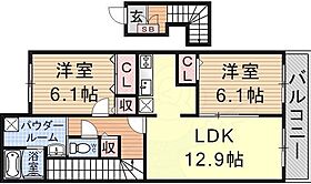 サンシスコ  ｜ 滋賀県栗東市安養寺７丁目（賃貸アパート2LDK・2階・62.15㎡） その2