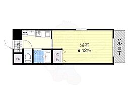 JR東海道・山陽本線 大津駅 徒歩10分の賃貸マンション 4階1Kの間取り