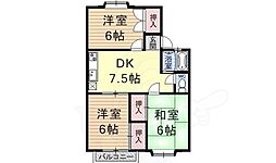 サニーフィールド 3DKの間取図画像