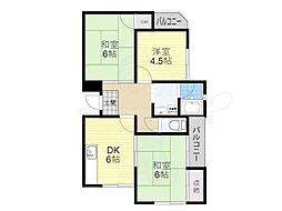 中村マンション 3DKの間取図画像